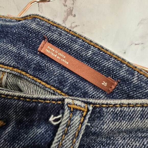 Pilcro Jeans Womens 25 Skinny High Rise Cigarette Light Wash Stone - Picture 4 of 13